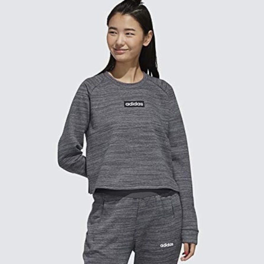 Women’s Adidas Essentials French Terry Sweatshirt Dark Grey Size XS